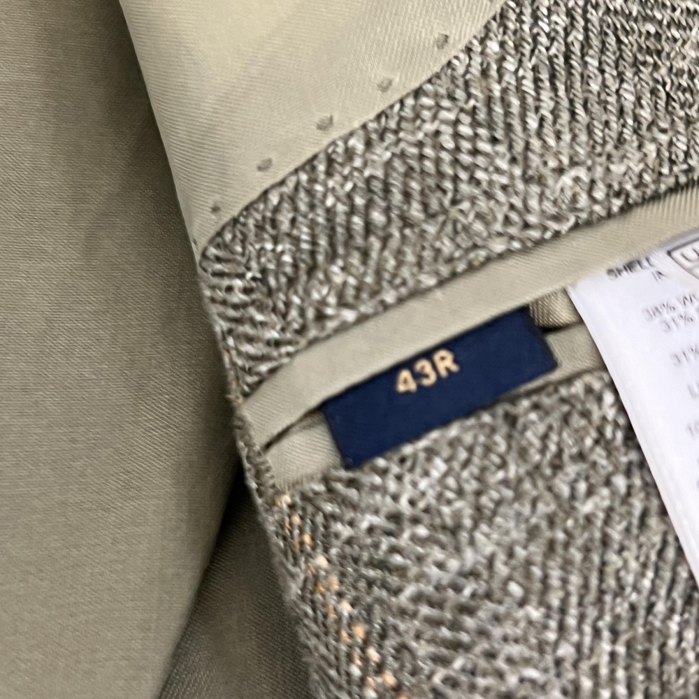 Brooks Brothers Fitzgerald Silk Linen E Thomas  43R Gray Herringbone Sport Coat - Picture 16 of 16